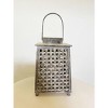 Essential Decor & Beyond 12.2" Distressed Gray Wash Bamboo Candle Lantern With Handle - 3 of 4