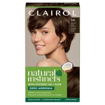 Natural Instincts Clairol Demi-Permanent Hair Color Cream Kit - 5A Medium Cool Brown, Clove