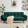 KTMBDW 75.4" Loveseat Sofa, Mid Century Modern Decor Love Seat Couches for Living Room, Bedroom, Solid and Easy to Install Love Seats Furniture - 2 of 4