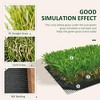 NAYSAYE 10' x 3' Artificial Turf Grass with Simulated Look and Feel UV Protection and Drain Holes for Rain for Garden Patio, Green - 4 of 4