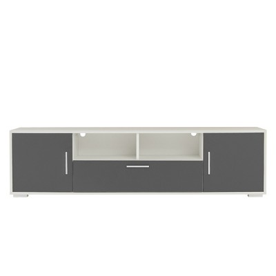 GlasFlength TV Stands and Consoles Fashion TV Stand TV Cabinet Entertainment Center TV Station TV Console for Living Room, Gray, 67.96"*19.79"*6.05"