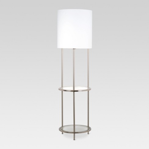 Glass Shelf Floor Lamp Silver Threshold Target
