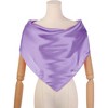 INSPIRE CHIC Women's Solid Color Satin Large Square Scarf Neckerchief Bandanas 35"x35" - 2 of 4