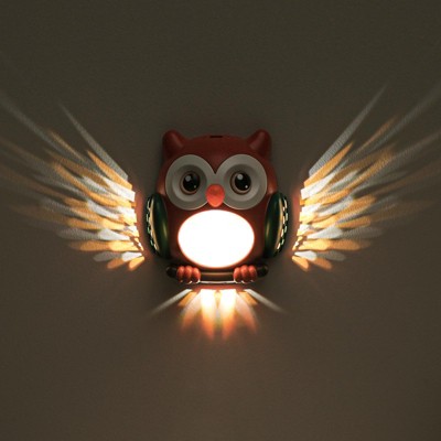 Children’s Bedroom, Living Room, Fridge, Wall + LED Night Light + Motion Sensor, Wing-Opening Effect, USB Rechargeable