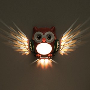 Children’s Bedroom, Living Room, Fridge, Wall + LED Night Light + Motion Sensor, Wing-Opening Effect, USB Rechargeable - 1 of 4