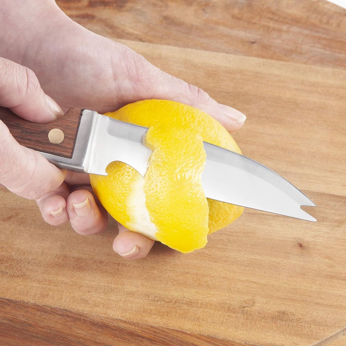 Final Touch Bar Knife & Zester Set - Multi-Function Design for Effortless Cocktail Prep - Adjacent Edge Handle, Stainless Steel Blade, Bottle Opener - thumbnail 3