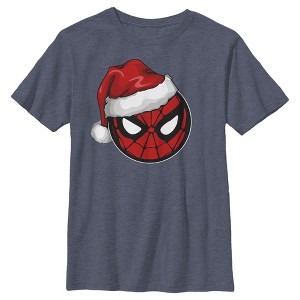 Boy's Marvel Christmas Spider-Man Santa Hat T-Shirt - 1 of 3