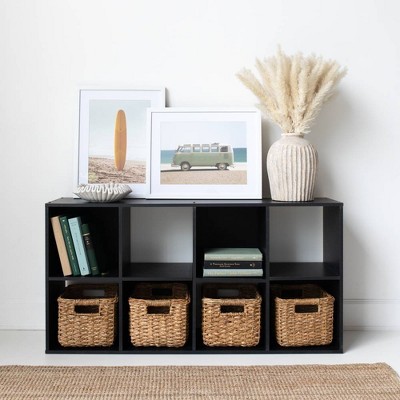 Langdrew Black 8-Cube Wood Organizer Shelf