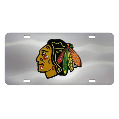 NHL Chicago Blackhawks Stainless Steel Metal License Plate