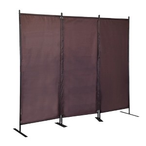 Sevobal Patio Decorative Screens, Weather-Resistant Screen with Stand, Freestanding Panel for Living Room Garden Backyard, Brown, 87.75"*28.25"*72.5" - 1 of 4