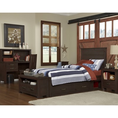 Full Highlands Alex Panel Bed with Storage Espresso - Hillsdale Furniture