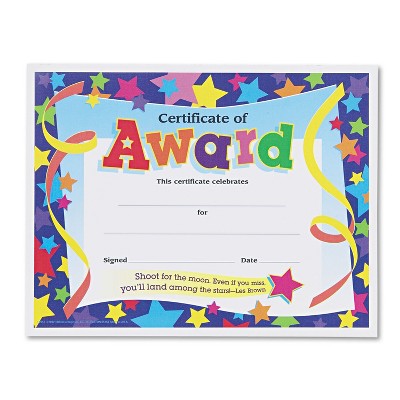 Trend Certificates of Award 8-1/2 x 11 30/Pack T2951