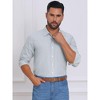 INSPIRE CHIC Men's Stripes Long Sleeved Button Down Business Dress Shirts - 4 of 4