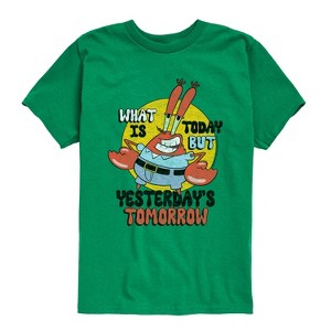 Boys' - SpongeBob SquarePants - What Is Today Yesterdays Tomorrow Short Sleeve Graphic T-Shirt - 1 of 4