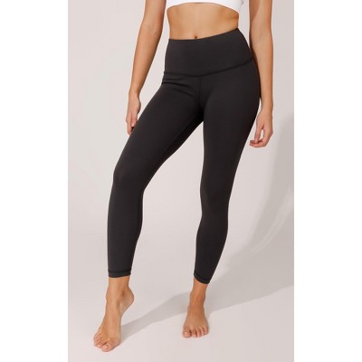 90 Degree By Reflex Interlink Faux Leather High Waist Cire Ankle Legging -  Black Cire - X Large : Target