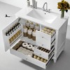 36-Inch Freestanding Bathroom Vanity with Ceramic Sink, Soft-Close Drawers, Side Cabinet Storage,Single Sink Vanity - 4 of 4