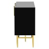 Sapphtopaz Decorative Storage Cabinet Metal Handle 4-Door Sideboard Buffet Cabinet with Storage Pantry Cabinet for Kitchen, Living Room, Entryway - 3 of 4