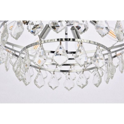 Ella 28-Inch Chrome Pendant with Crystal Accents