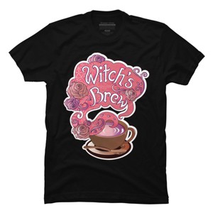 Men's Design By Humans Witch's Brew Cup of Coffee Pretty Halloween Concoction Shirt By TronicTees T-Shirt - 1 of 2
