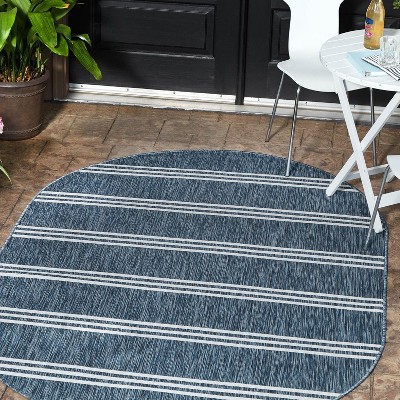 Jill Zarin Outdoor Anguilla Striped Woven Area Rug