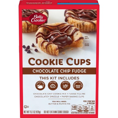 Betty Crocker Chocolate Chip Fudge Cookie Cups - 15.1oz