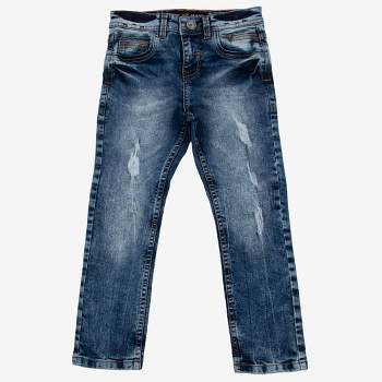 X RAY Little Boy's Ripped and Repaired Stretch Jeans