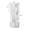 Rotating Bookshelf, 3 Tier Bookcase Storage Rack for Kids & Adults, Corner Spinning Book Shelf for Small Space, Wood Revolving Bookcase Organizer - 2 of 4