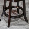 30" Bar Height Backless Swivel Stool with Padded Seat and Finish, Solid Hardwood Frame for Kitchen or Bar - 4 of 4