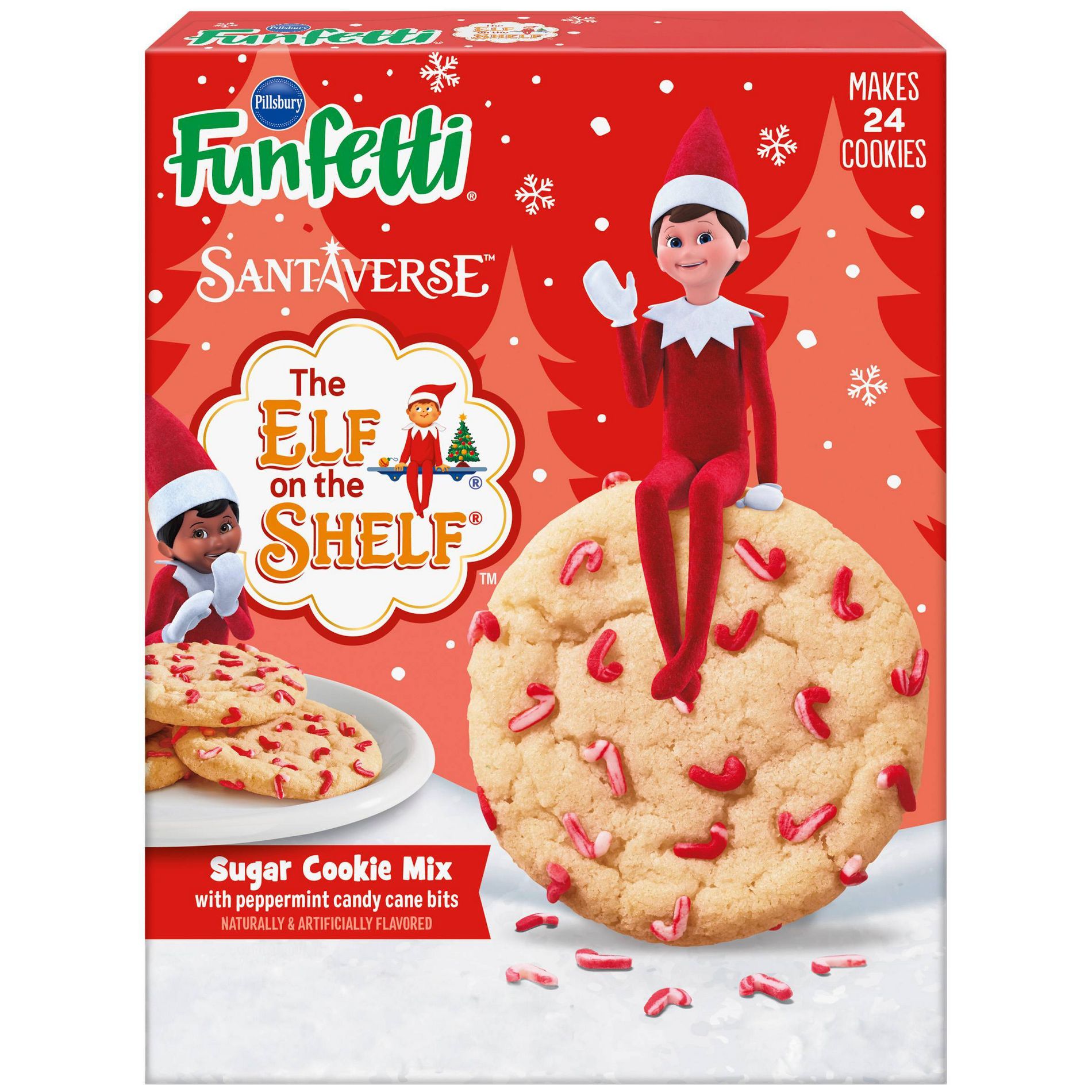 Pillsbury Elf On The Shelf Candy Cane Cookie - 15oz