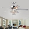 52" x 52" x 25" Bryanya Lighted Ceiling Fan Silver - Warehouse Of Tiffany - 2 of 4