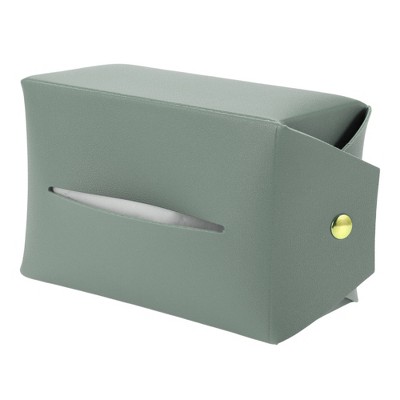 Unique Bargains Universal Car Tissue Holder Napkin Box Car Backseat Extra Large Tissue Organization Faux Leather