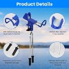 LakeForest"2Pcs Stainless Steel 360° Rotating Fishing Rod Holders for Beach, Sand, Ground - Men Gift"Blue - 3 of 4