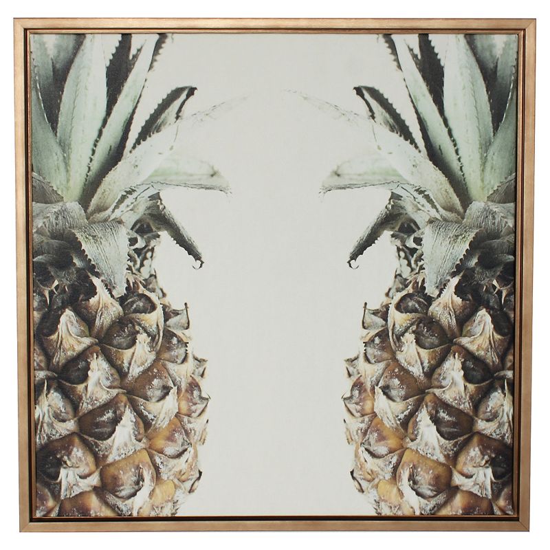 Pineapple Framed Kids&#39; Canvas Art Gold (24&#34;x24&#34;) - Uniek, 1 of 5