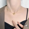 Summit Adventure Bow Necklace for Women Bowknot Choker Necklace 14K Gold Plated Ribbon Choker Necklaces Fashion Jewelry Gifts - 3 of 4