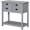 NicBex Accent Buffet Cabinet with Storage Modern Sideboard Cabinet Coffee Bar Cabinet with 4 Drawers and Slatted Bottom Shelf for Dining Room - 3 of 4