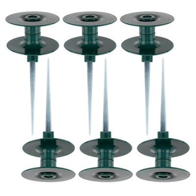 Infurnic 10 Inch Hose Nozzles and Wands Garden Hose Guide Spike, Rust Free Zink Sturdy Metal Stake for Plant Protection Greenhouse, Yard Lawn, 6PCS