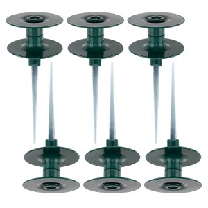Infurnic 10 Inch Hose Nozzles and Wands Garden Hose Guide Spike, Rust Free Zink Sturdy Metal Stake for Plant Protection Greenhouse, Yard Lawn, 6PCS - 1 of 4