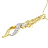 Haus of Brilliance Espira 10K Yellow Gold 1/20 cttw Diamond Accent Swirl Pendant Necklace - 3 of 4
