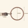 Unique Bargains Curtain Rings with Clips Iron for Hanging Curtains and Shower Curtain 10 Pcs - 2 of 4