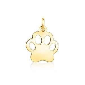 Ross-Simons 10kt Yellow Gold Paw Print Pendant Size 0.63 - 1 of 3