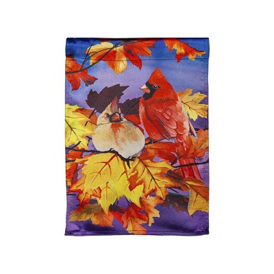 Evergreen Garden Flag Cardinal Friends Lustre Double Sided Indoor Outdoor Decor 18" x 12.5"