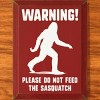 Slickblue Funny Sasquatch Warning Sign, Rustic Knotty Pine, 9x12 Wood Wall Plaque, Multiple Colors - 2 of 3