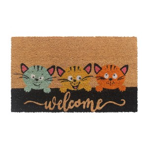 RugSmith Multi Machine Tufted Welcome Kittens Doormat - 1 of 4