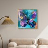 Art Remedy Jewel Toned Butterfly Colorful buterfly and flowers wall art Framed - 2 of 4
