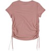 Calvin Klein Womens Drawstring-Ruched Textured Basic T-Shirt - 2 of 2
