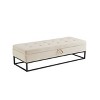 NicBex Modern 58.6" Velvet Storage Bench with Metal Base for Bedroom and Living Room - image 3 of 4