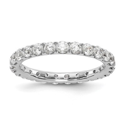 Black Bow Jewelry 14K Gold 1.5 Ctw U Shared G-I Color Lab Created Diamond Eternity Band