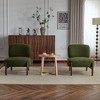 TiramisuBest [Set of 2] 25.5" Modern Lounge Chairs with Solid Wood Frame,Soft, Durable Upholstery for Living, Bedroom, or Office,Green - 2 of 4