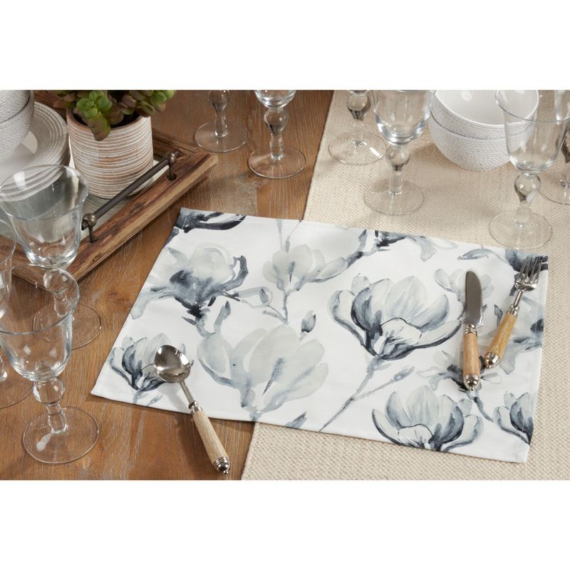 Saro Lifestyle Watercolor Floral Table Mats, 4 of 5