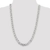 Black Bow Jewelry Mens 10mm Sterling Silver Hollow Flat Anchor Chain Necklace - 3 of 4